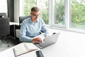 Man working in modern office